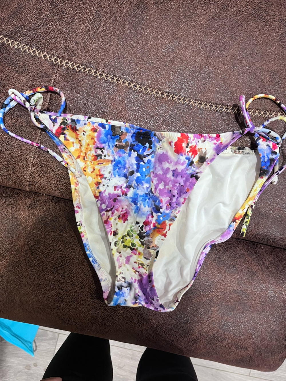 Women’s Multicolor Tie-Side Bikini Bottom - Brand Unspecified